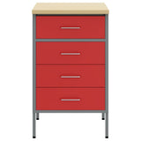 Work Bench with Drawer Red and Grey 50 x 55 x 85 cm 4103461