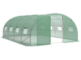 3 x 4 m Walk-in Polytunnel Greenhouse with Hinged Door and 8 Roll Up Mesh Windows, Garden Tunnel T3398P554297