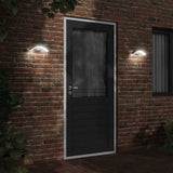 Outdoor LED Wall Lights with Sensors 2pcs Black Die-cast Aluminium 4006279