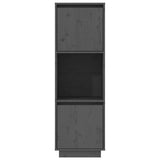 Highboard Grey 38x35x117 cm Solid Wood Pine 814361