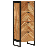 Bathroom Cabinet 40x30x100 cm Solid Wood Acacia and Iron 372746