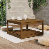Garden Table Honey Brown 82.5x82.5x45 cm Solid Wood Pine 824144
