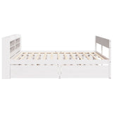 Bed Frame without Mattress White 140x190 cm Solid Wood Pine 3307135