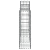 Arched Gabion Baskets 3 pcs 200x30x100/120 cm Galvanised Iron 3146111
