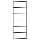 Sliding Door with Hardware Set Black 76x205 cm ESG Glass 3375787