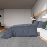 Duvet Cover Set Anthracite 260x240 cm Cotton 136084