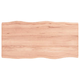 Table Top Light Brown 80x40x cm Treated Solid Wood Live Edge 363939
