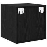 Wall Cabinet 2 pcs Black Oak 37 x 37 x 37 cm Engineered Wood 875077