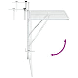 Balcony Table White 60x40 cm Steel 340916