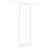 Sliding Door ORKDAL White 78 x 232 cm Solid Pine Wood and Glass 3332052