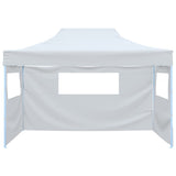 Foldable Patry Tent with 3 Sidewalls 291x413x315 cm White 48871