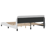 Bed Frame "Dover" White 183x213 cm Faux Leather 373309