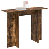 Console Table Smoked Oak 100 x 30 x 75 cm Engineered Wood 8001171