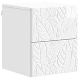 Wall-Mounted Bedside Cabinet 2 pcs High Gloss White 898814