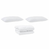 Duvet with Pillows 3 pcs White Microfiber and Down Feather 3377890