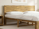 Live Edge Headboard ROSTOCK White 160 cm Solid Acacia Wood 903154