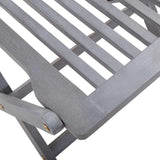 Outdoor Chair Set of 4 Grey Solid Acacia wood Medium Foldable 46336