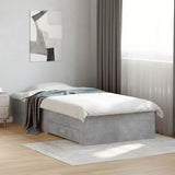 Bed Frame Concrete Grey Engineered Wood 90 x 200 cm Bed Frame 3280429