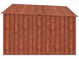 Bike Shed 3 pcs Brown 216 x 207 x 158 cm Metal 3385874