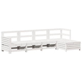 5 Piece Garden Sofa Set White Solid Wood Pine 3250829