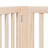 Dog Gate with Door Foldable 12 Panels 960 cm Poplar Wood 3155668