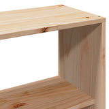 ZNTS Bookcase Bed without Mattress 150x200 cm King Size Solid Wood Pine 3323101