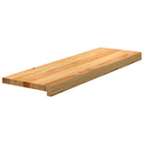 Stair Treads 4 pcs Light Brown 80x30x2 cm Solid Wood Oak 3282960