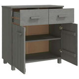 Sideboard HAMAR Light Grey 79x40x80 cm Solid Wood Pine 340439