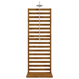 Outdoor Shower 205.5 cm Solid Acacia Wood and Stainless Steel 903118