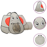Elephant Children Play Tent with 250 Balls Grey 174x86x101 cm 3107739