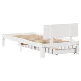 Bed Frame with Drawers without Mattress White 90x200 cm 3301979