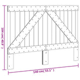 Headboard 140x104 cm Solid Wood Pine 358399