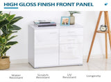 Modern High Gloss Sideboard Storage Cabinet Table Chest of Drawers for Bedroom Living Room Storage T3398P343511