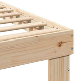 Bed Frame with Headboard Brown 200 x 200 cm Solid Pine Wood 3385676