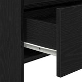 Sideboard Black Oak 105 x 30 x 70 cm Engineered Wood 862666
