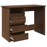 Desk Brown Oak 102x50x75 cm Engineered Wood 860469