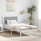 Bed Frame with Upholstered Headboard Light Grey 90 x 190 cm 878298