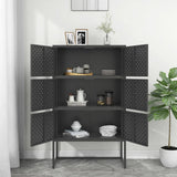 Highboard Anthracite 80x35x135 cm Steel 335879