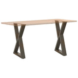 Dining Table Legs 2 pcs Natural Steel 50x cm Steel 4012719