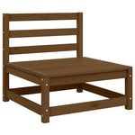 Garden Middle Sofa Honey Brown Solid Wood Pine 805668