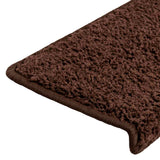 Stair Mats 20 pcs 65x21x4 cm Brown Rectangular Edge 3365854