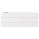 Garden Planter White 60x60x23 cm Solid Wood Pine 847189