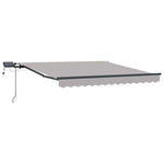 Retractable Awning Manual Light grey 350 x 250 cm Fabric 3330380