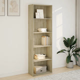 Bookcase Sonoma Oak 60x30x189 cm Engineered Wood 857919