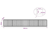 Gabion with 5 mm Wire and 5x5 cm Mesh 500x50x100 cm 3464260
