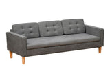 Modern 3 Seater Sofa with Hidden Storage, 169cm Tufted Cotton Couch with Wood Legs, Compact Sofa for T3398P328270