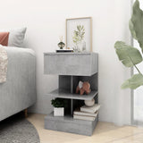 808656 Bedside Cabinet Concrete Grey 40x35x65 cm Engineered Wood