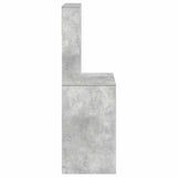 Desk with Shelves Concrete Grey 100x45x140 cm Engineered Wood 860439