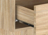 Bed Headboard with Cabinets Sonoma Oak Engineered Wood 3115726