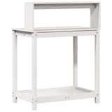 Potting Table with Shelves White 82.5x50x109.5 cm Solid Wood Pine 832408